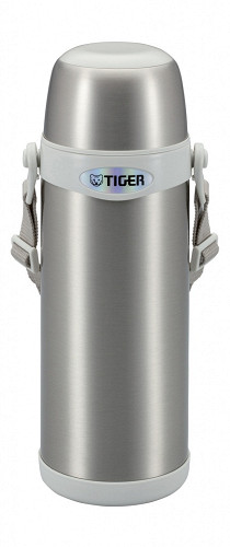 Термос классический Tiger MBI-A080 Clear Stainless Серебристый с белым