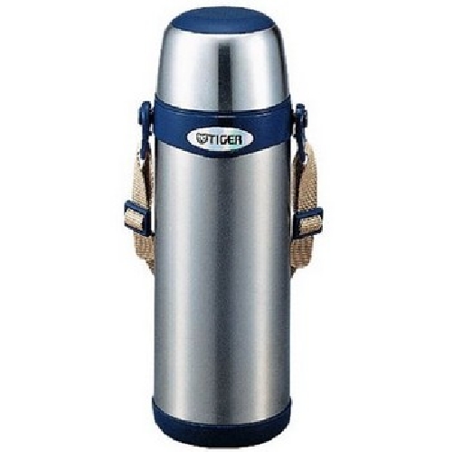 Термос классический Tiger MBI-A080 Clear Stainless Серебристый с синим