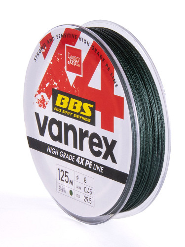 Леска плетёная Lucky John Vanrex BBS х4 Braid 125/045